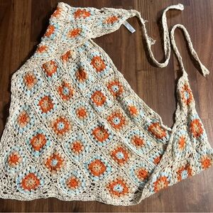 Urban Outfitters Mandi Crochet Triangle Scarf